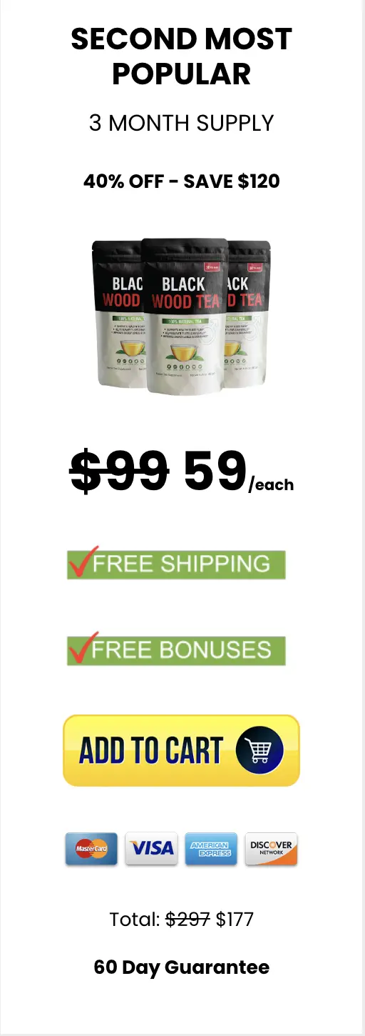 Black Wood Tea three packets order